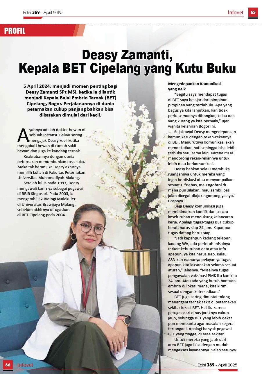 Deasy Zamanti Kepala BET Cipelang yang Kutu Buku
